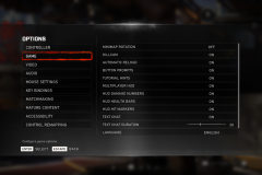 Gears 5 Nastavenia