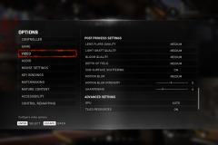 Gears 5 Nastavenia