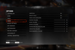 Gears 5 Nastavenia