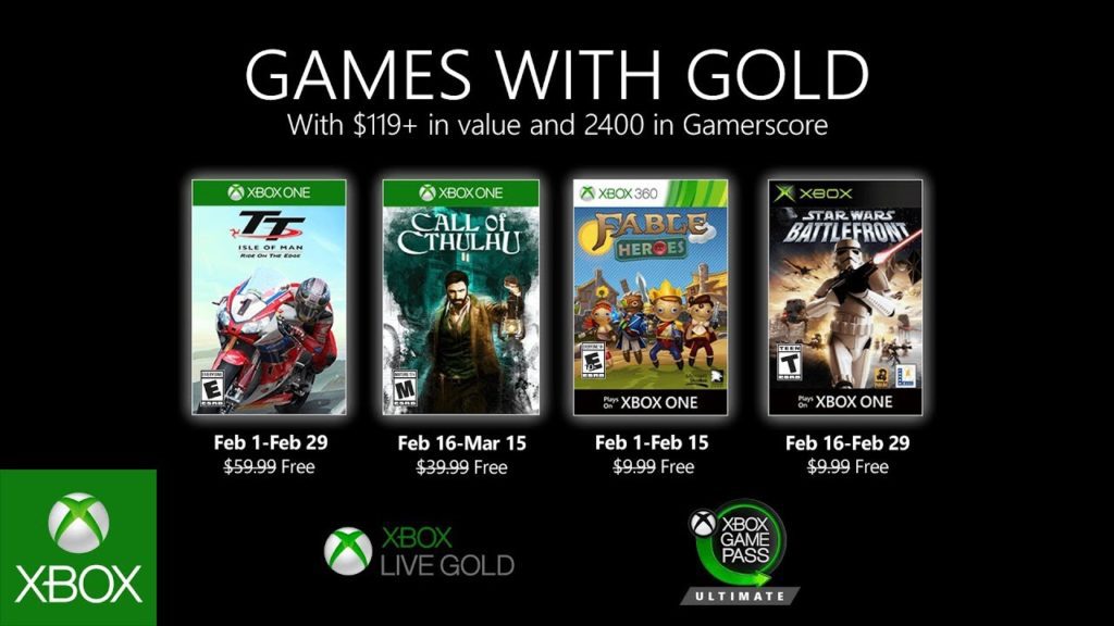 Xbox Gold Február 2020